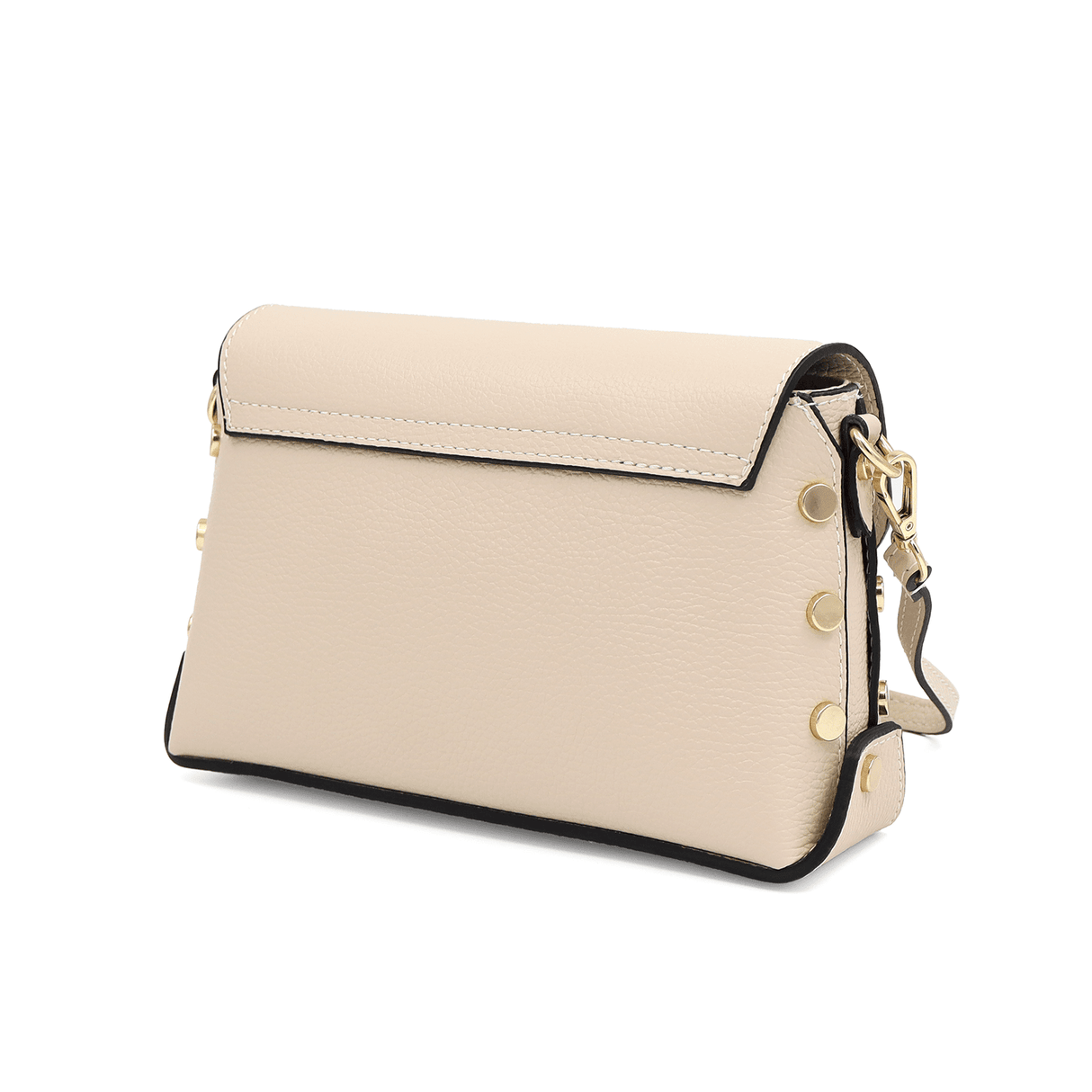 Antoanella természetes bőrből készült női táska - bézs