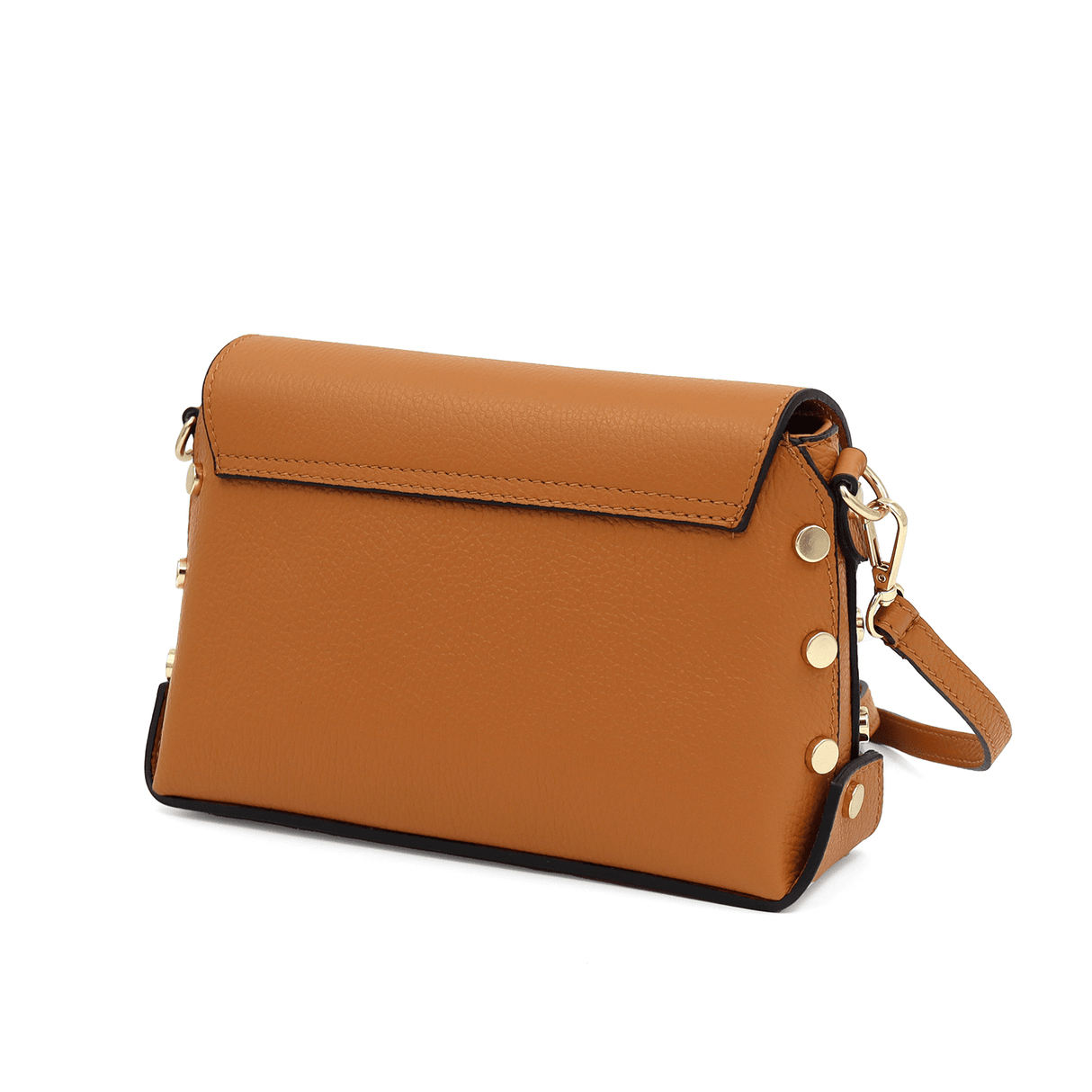 Antoanella természetes bőrből készült női táska - cserépbarna