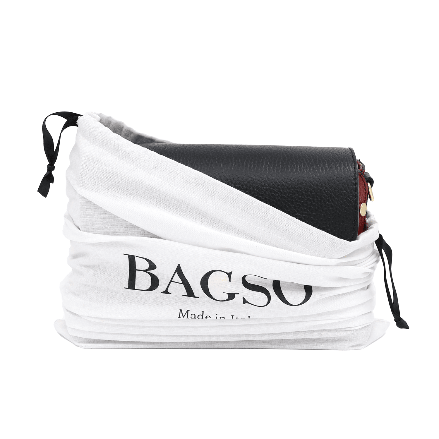 Antoanella természetes bőrből készült női táska - bordó/fekete