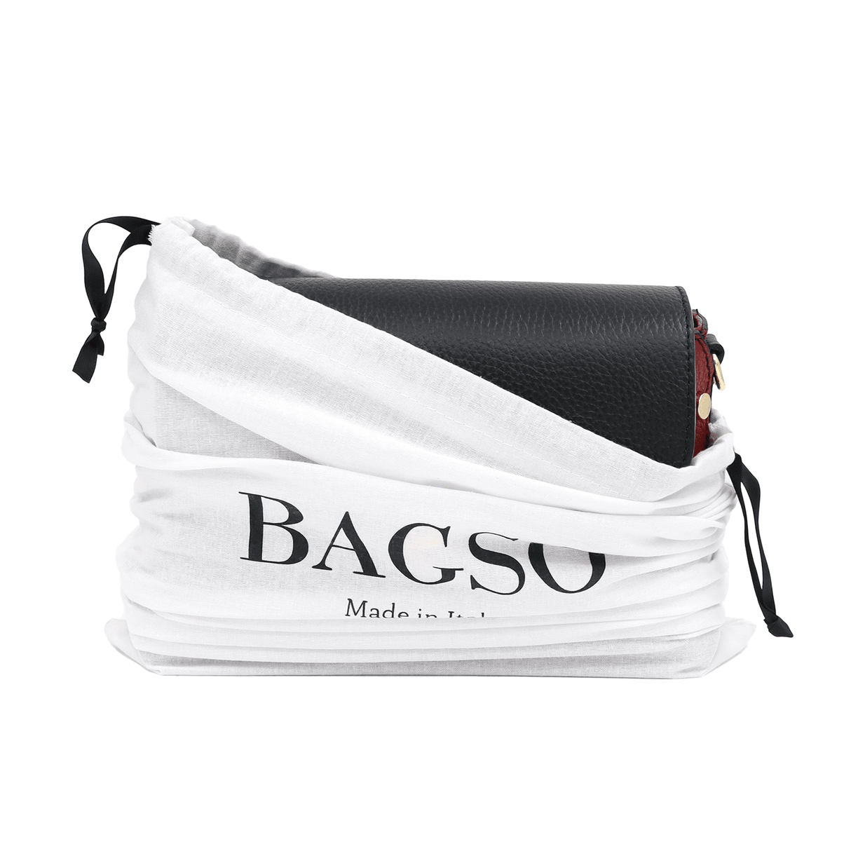 Antoanella természetes bőrből készült női táska - bordó/fekete