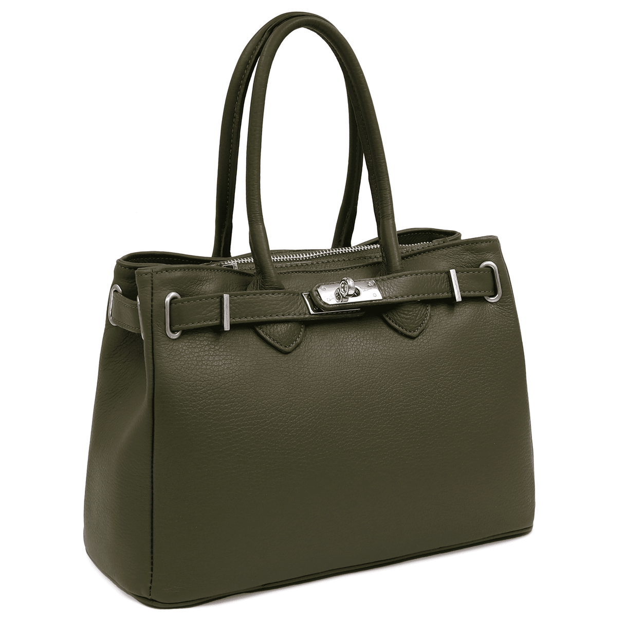 Luxus táska természetes bőrből Vivian - zöld