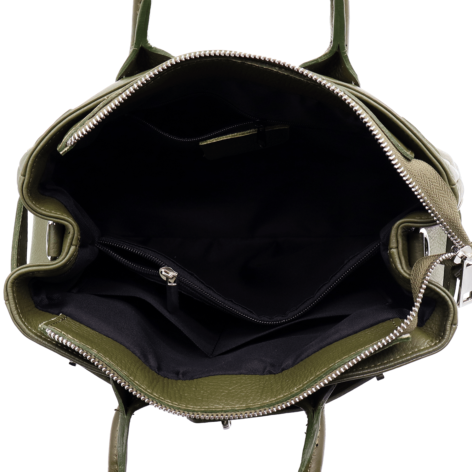 Luxus táska természetes bőrből Vivian - zöld