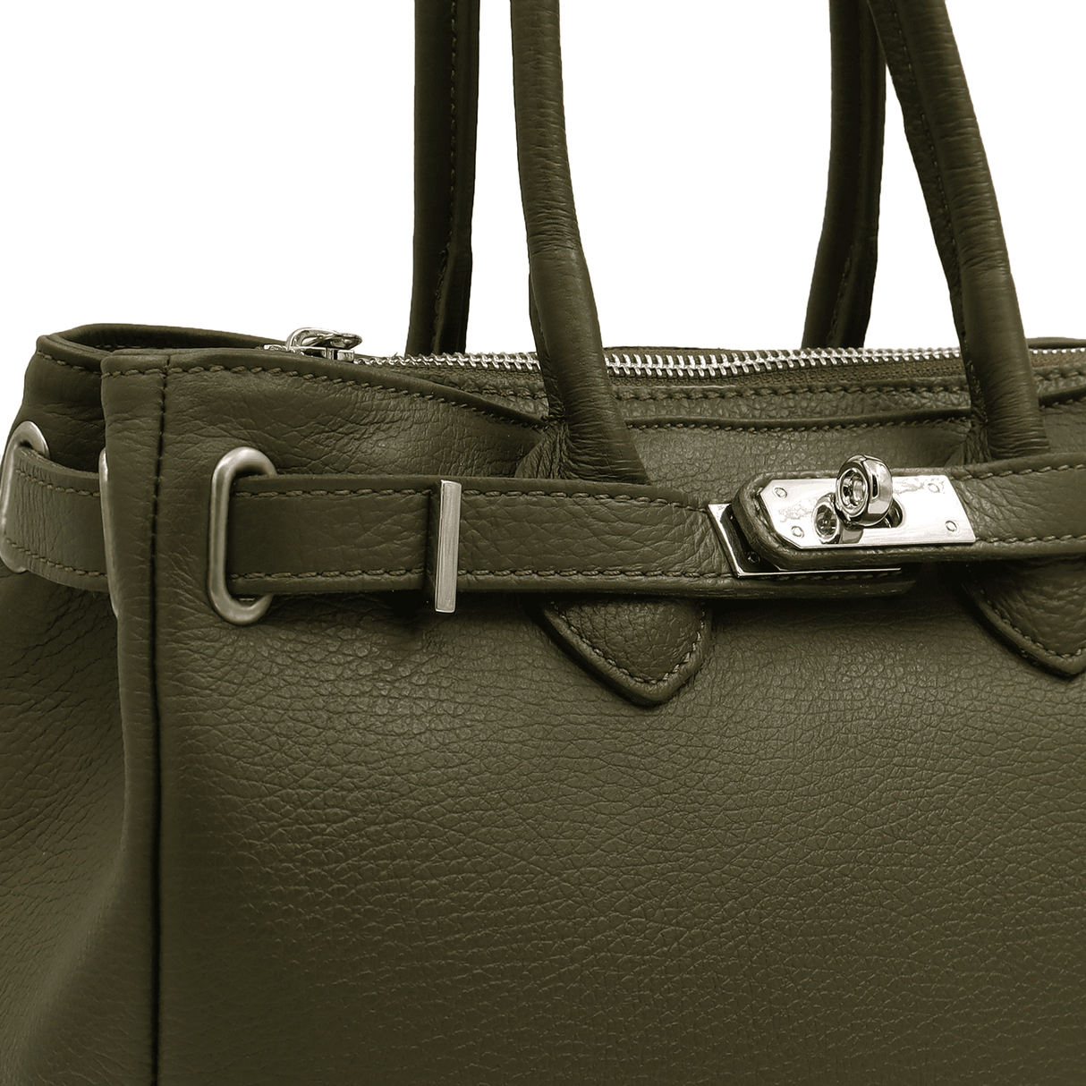 Luxus táska természetes bőrből Vivian - zöld