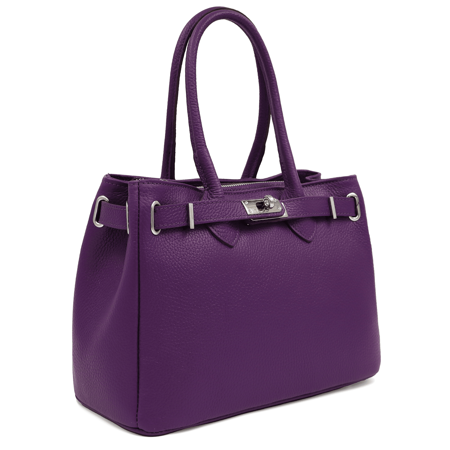 Luxus táska természetes bőrből Vivian - lila