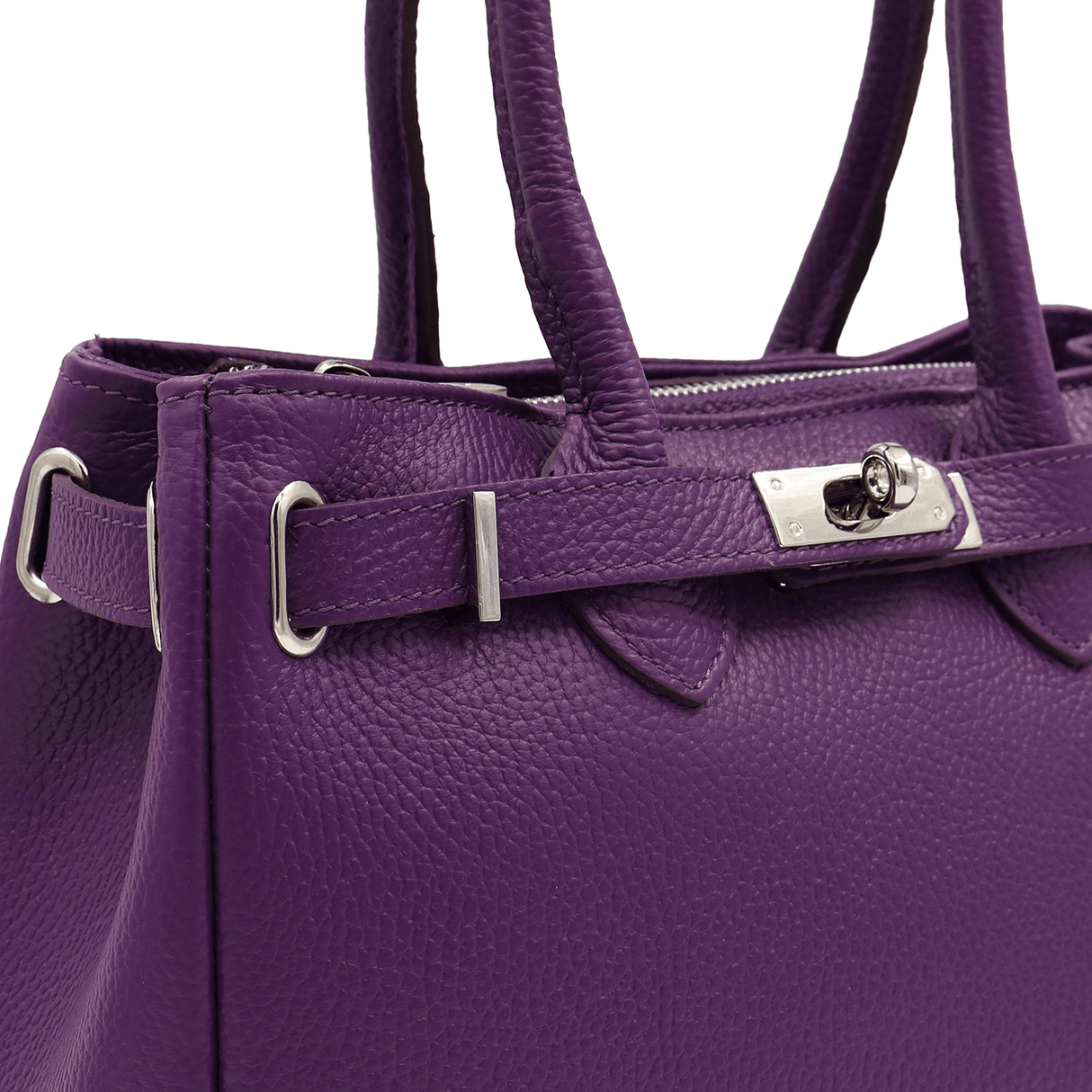 Luxus táska természetes bőrből Vivian - lila