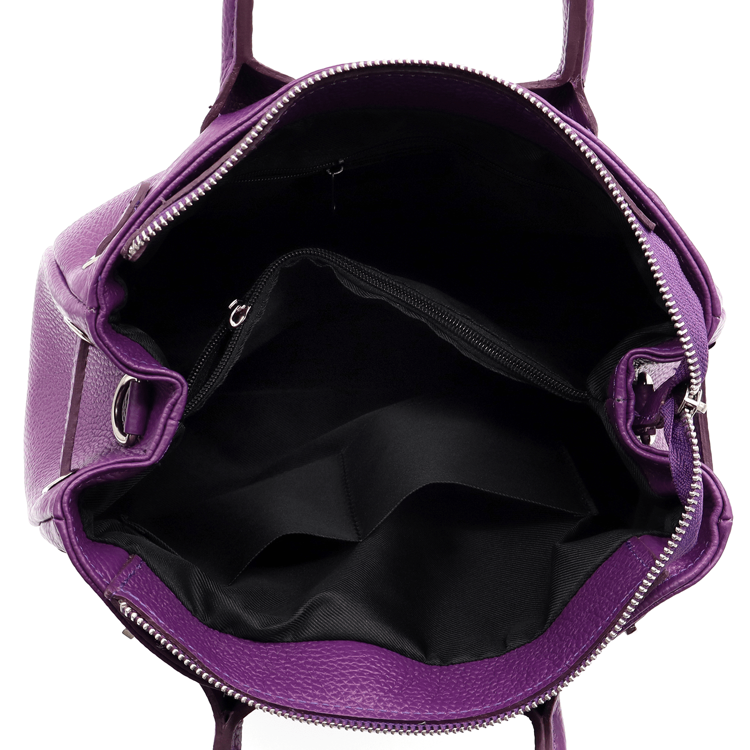 Luxus táska természetes bőrből Vivian - lila