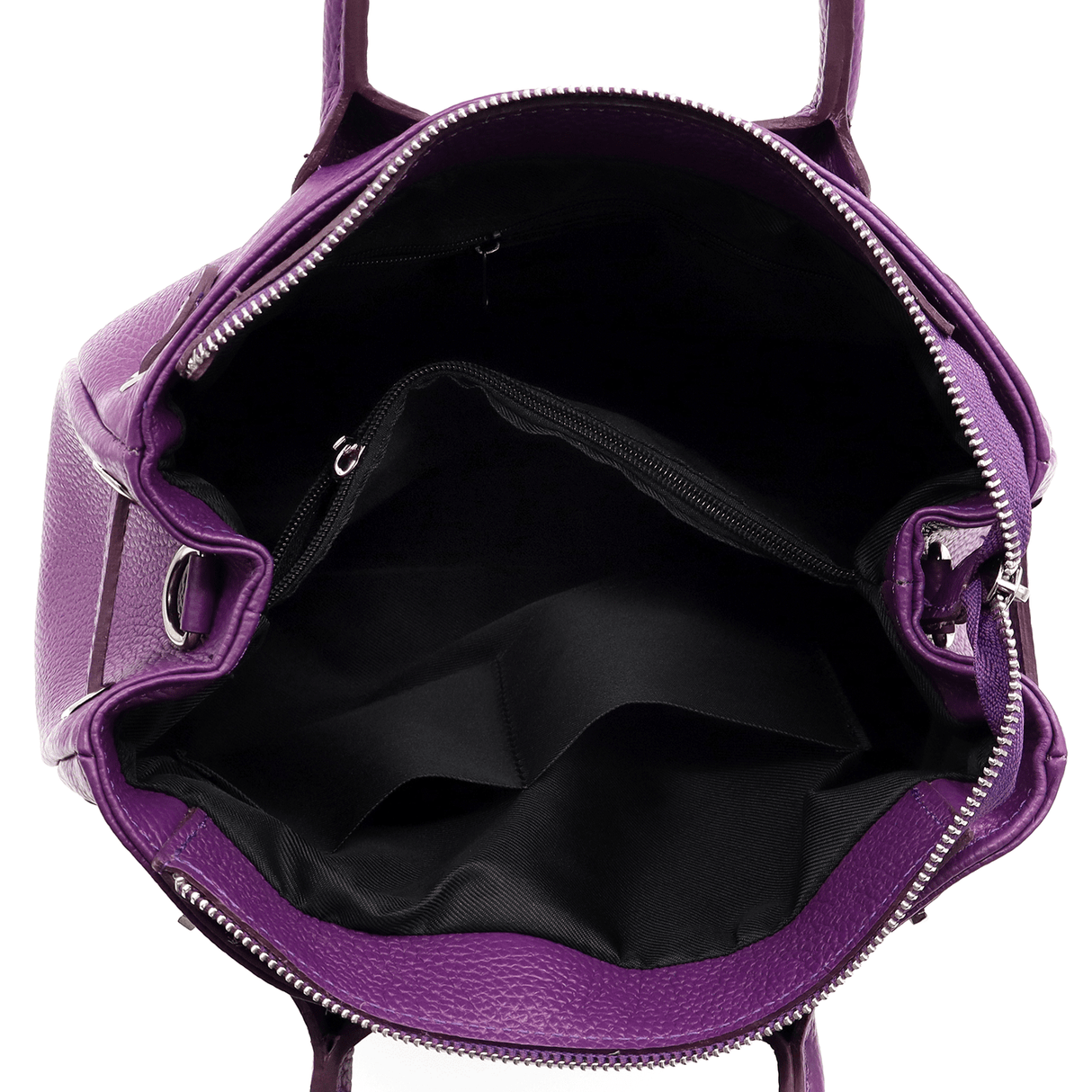 Luxus táska természetes bőrből Vivian - lila