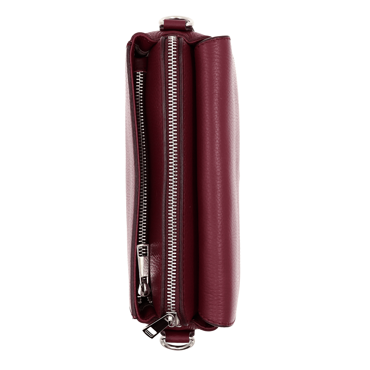 Válltáska természetes bőrből Milana - bordó