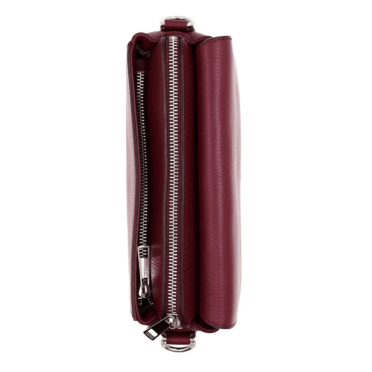 Válltáska természetes bőrből Milana - bordó