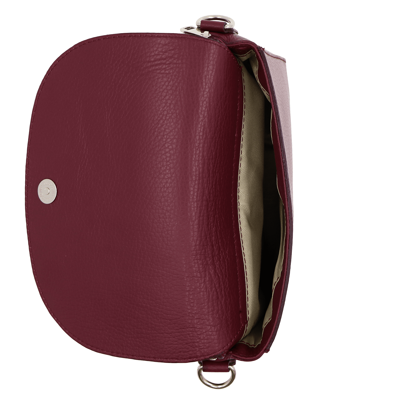 Válltáska természetes bőrből Milana - bordó