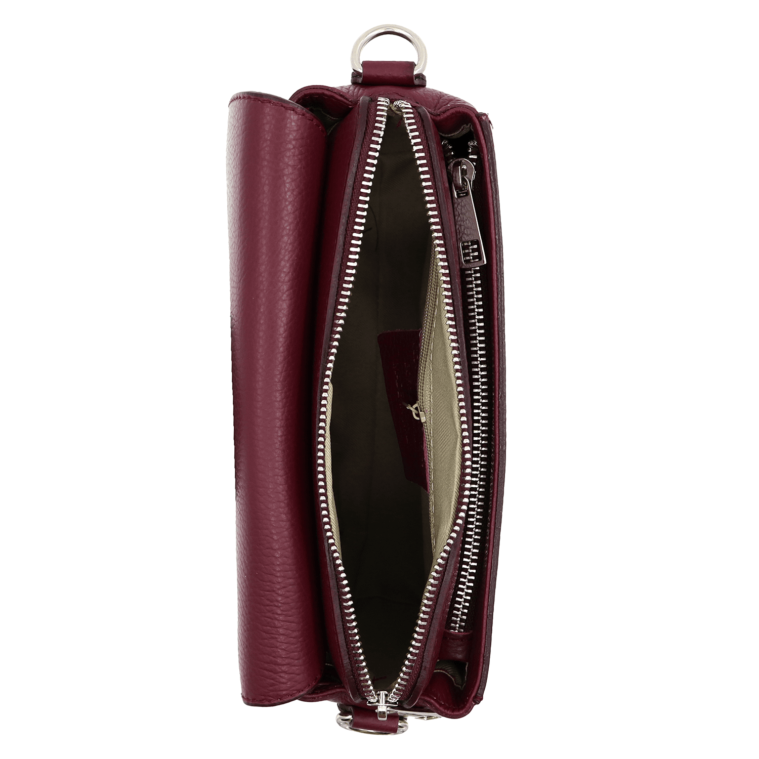 Válltáska természetes bőrből Milana - bordó