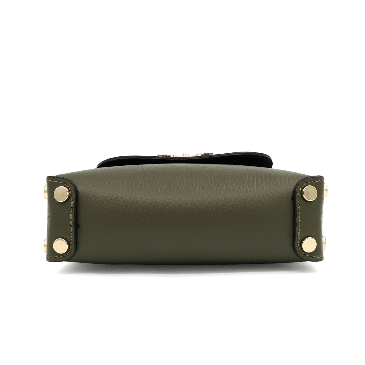 Női táska 2 fogantyúval természetes bőrből Alena  - sötétzöld