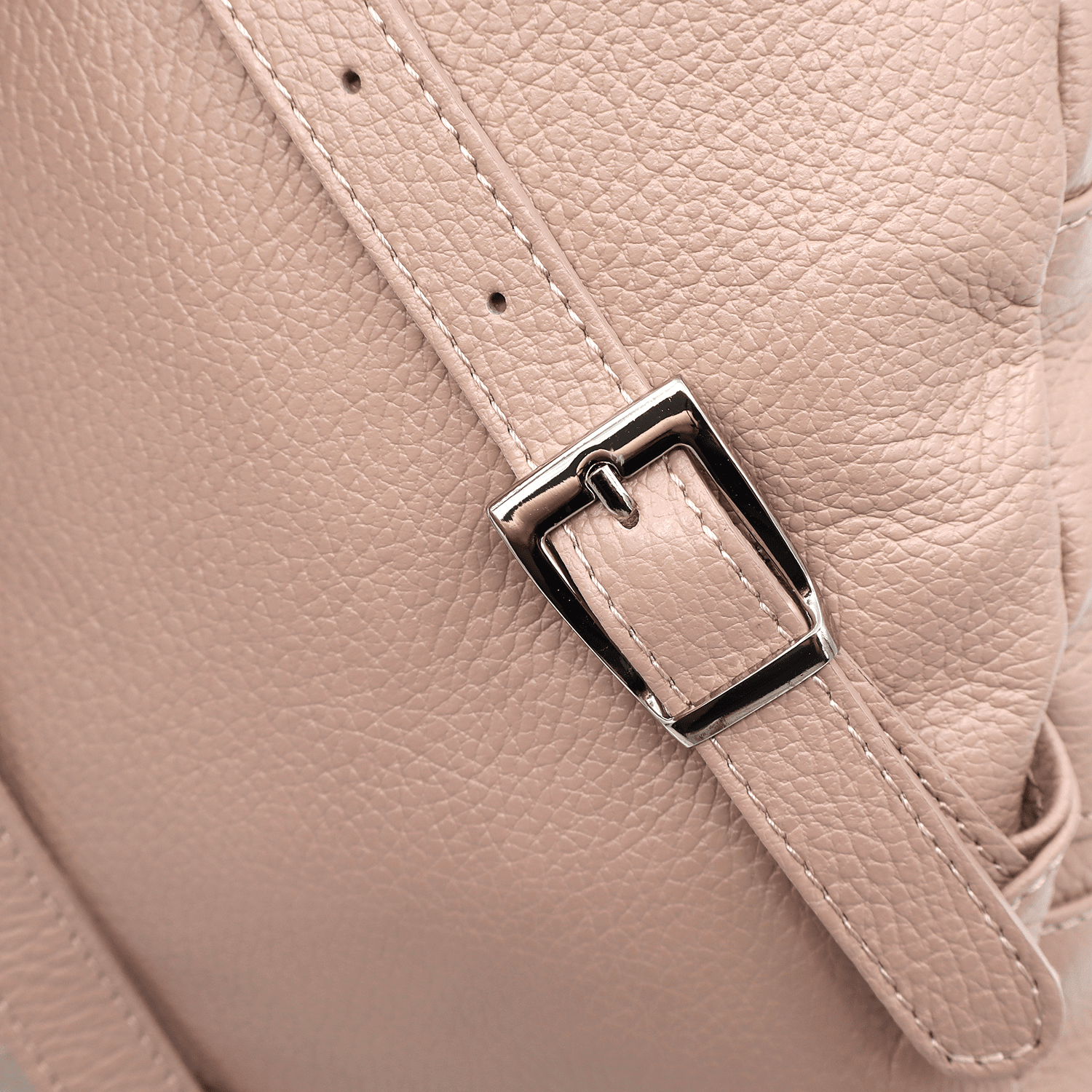 Női hátizsák természetes bőrből Linda - rózsaszín hamu