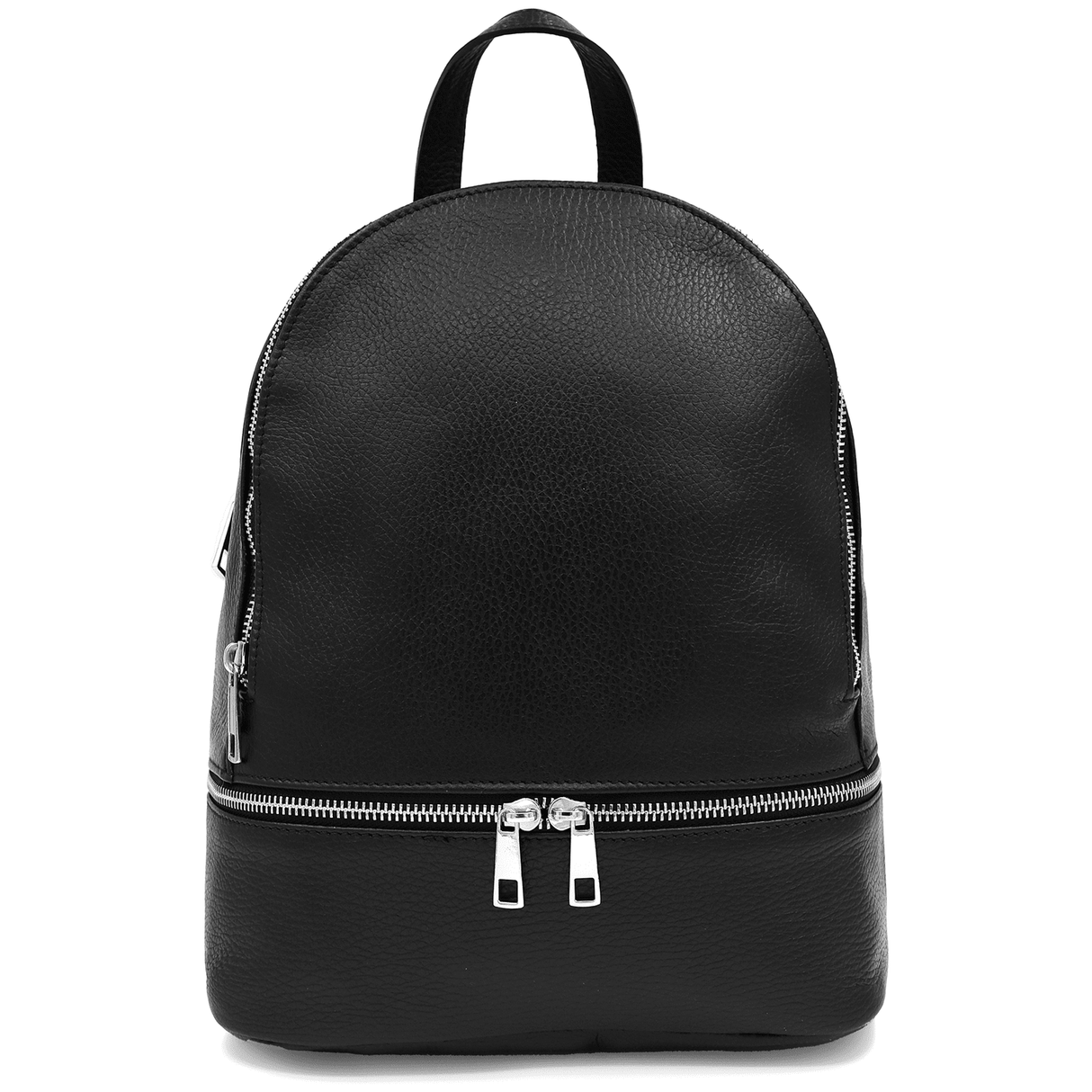 Női hátizsák természetes bőrből Linda - fekete