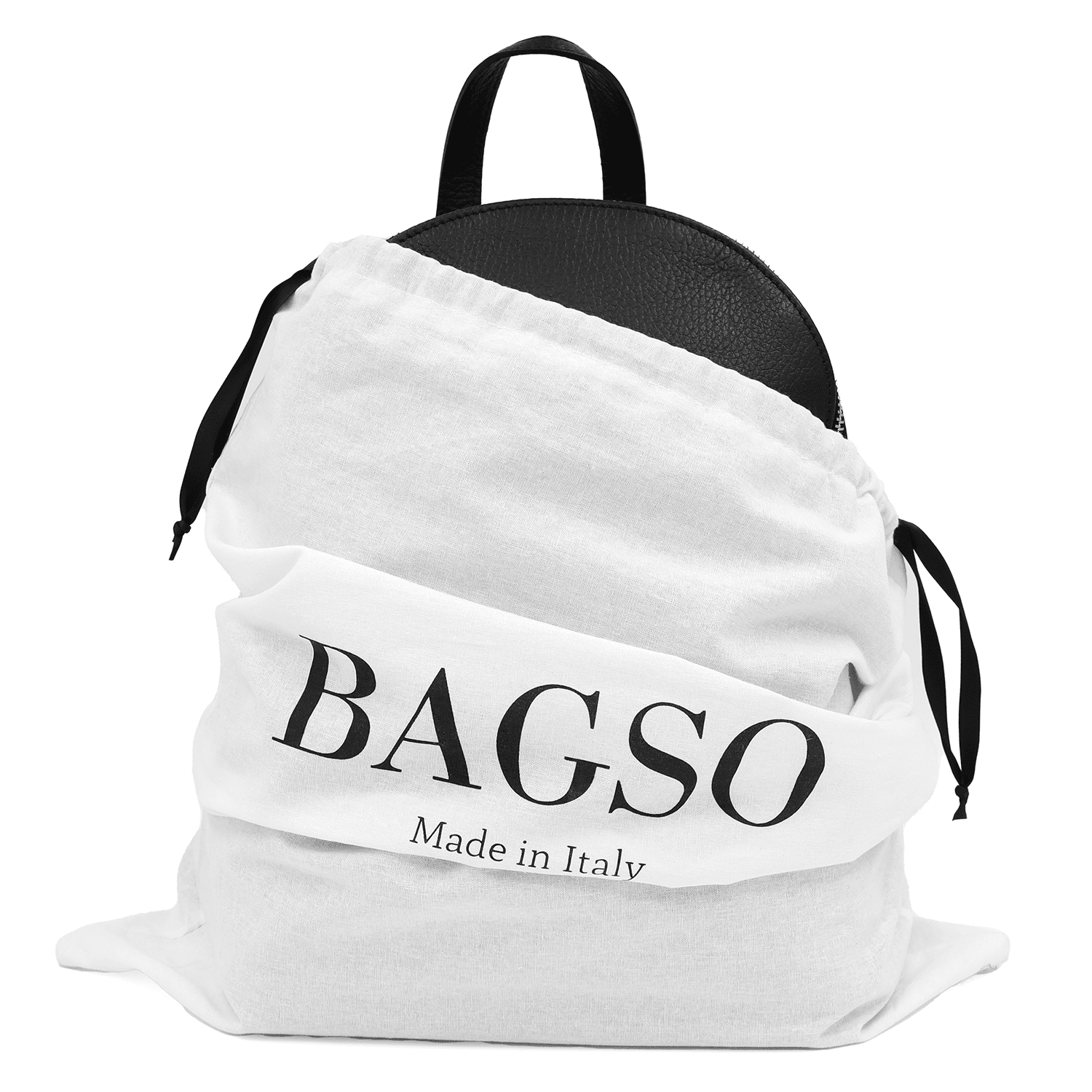 Női hátizsák természetes bőrből Linda - fekete