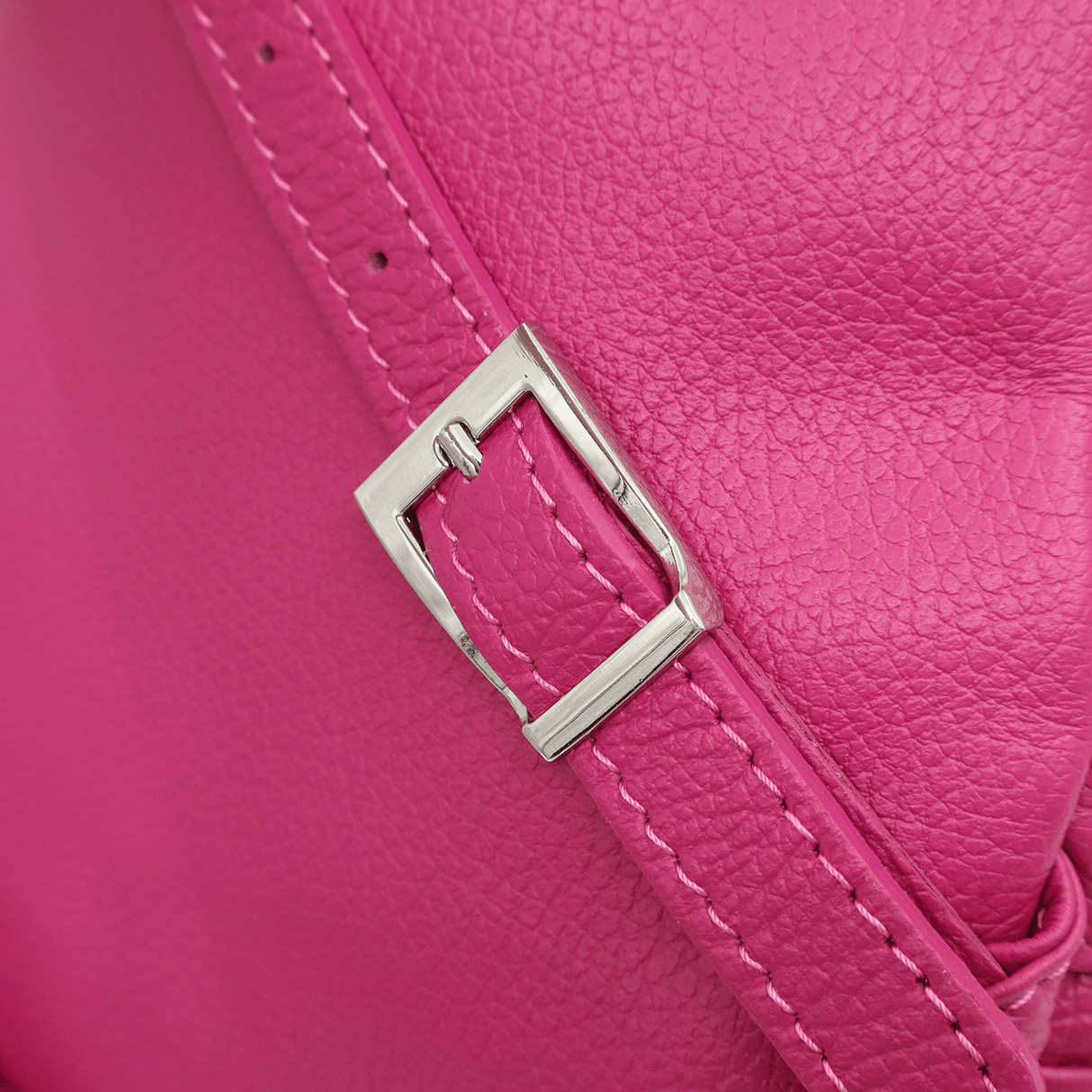 Női hátizsák természetes bőrből Linda - fukszia