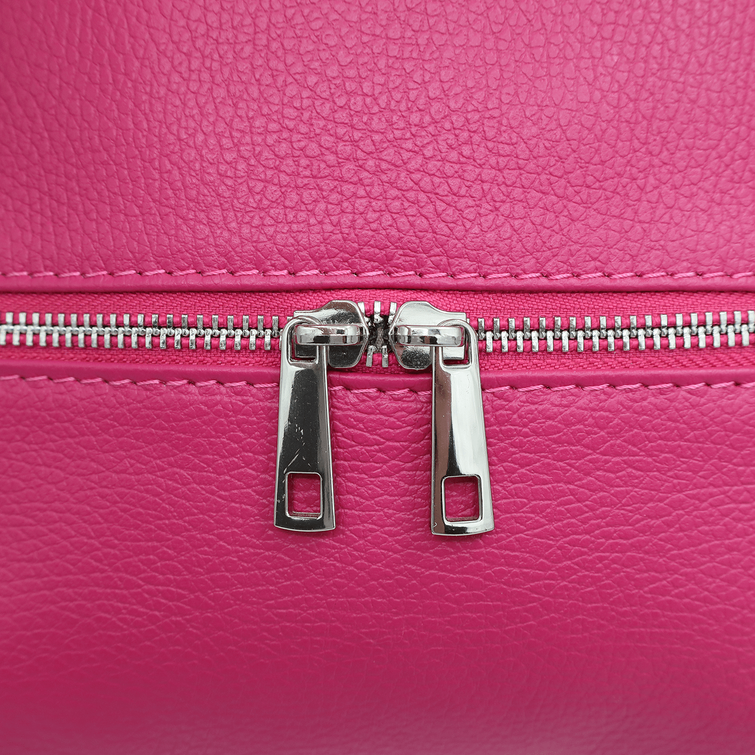 Női hátizsák természetes bőrből Linda - fukszia