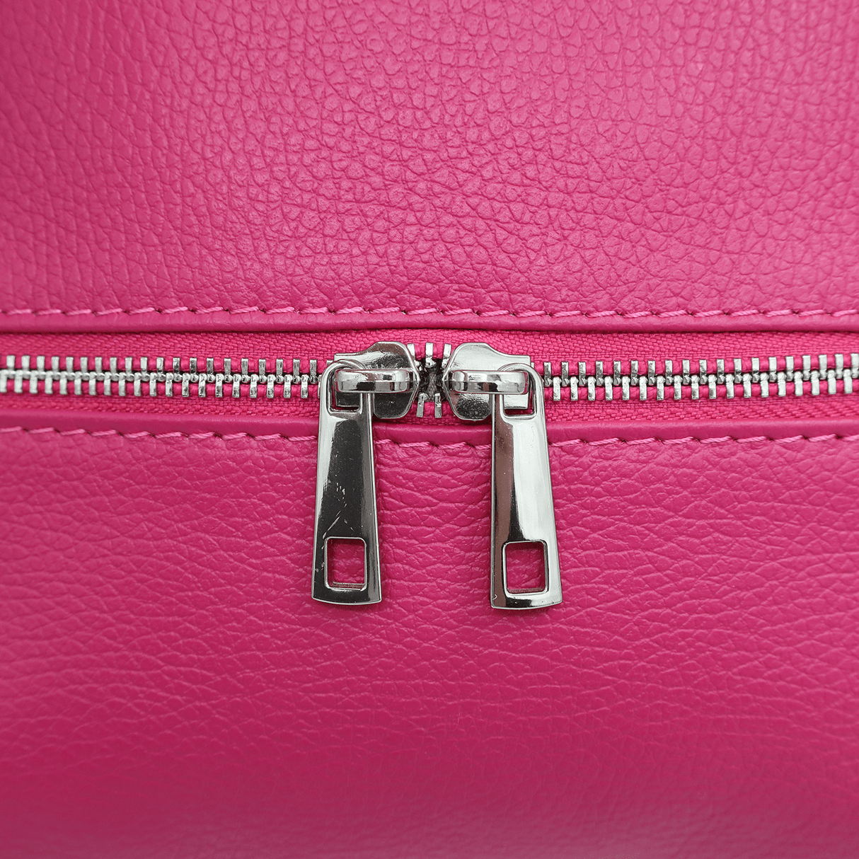 Női hátizsák természetes bőrből Linda - fukszia