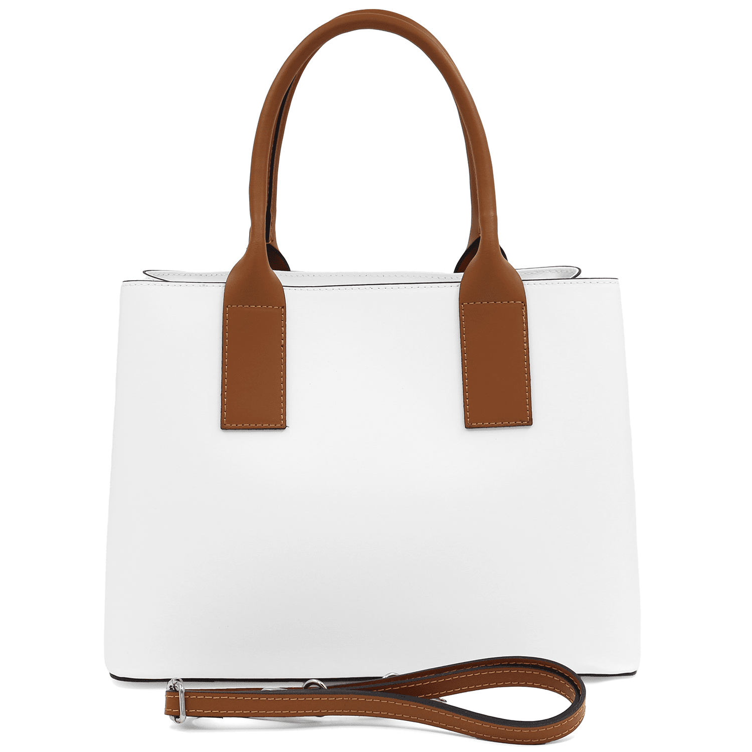 Női táska természetes bőrből Penelope - fehér