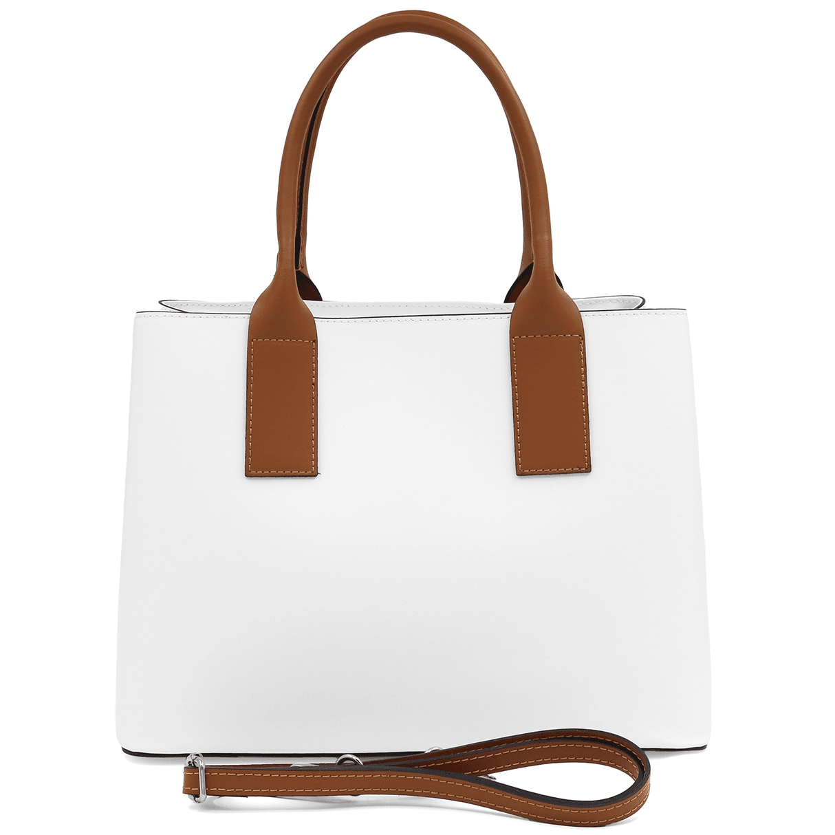 Női táska természetes bőrből Penelope - fehér