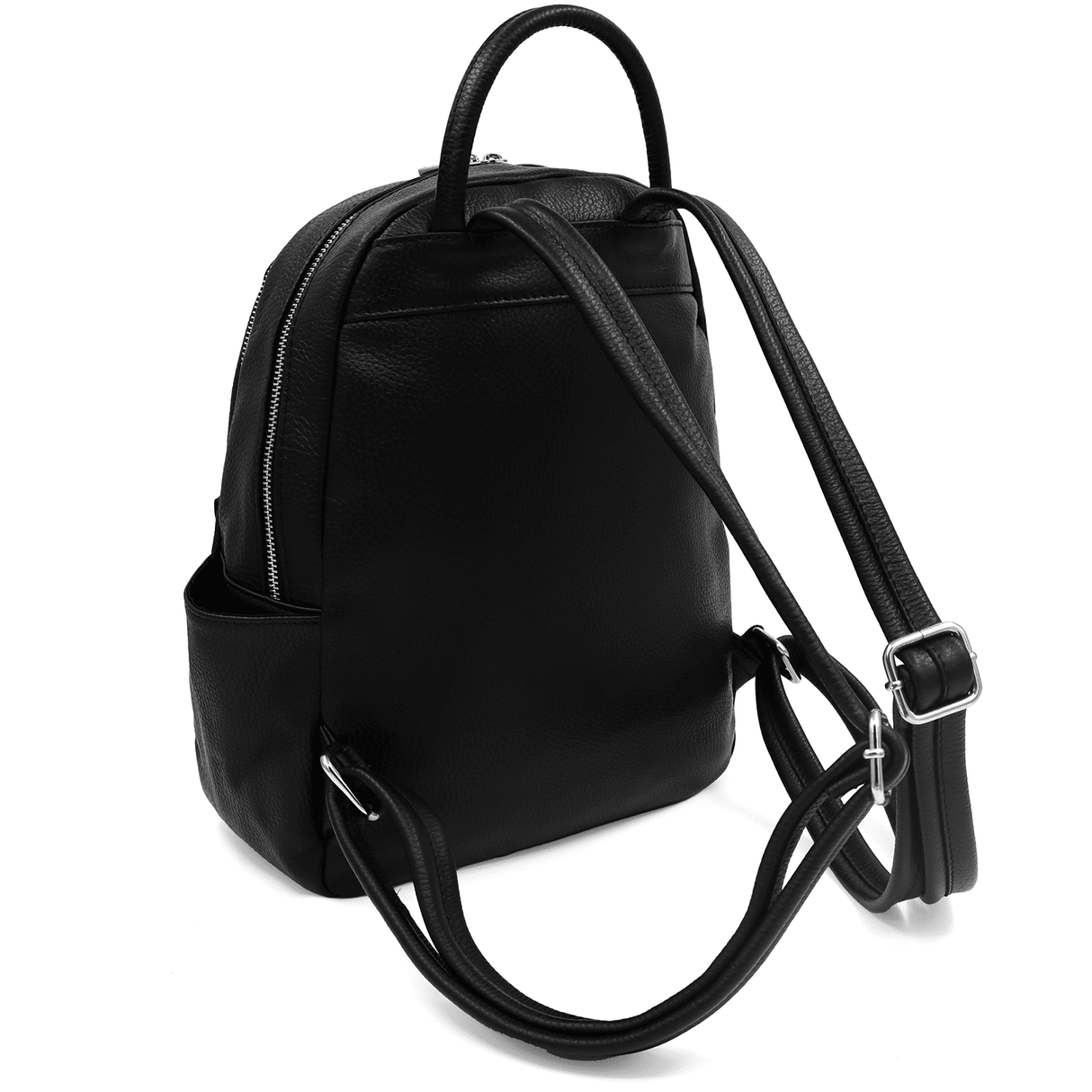 Elada természetes bőr hátizsák - fekete