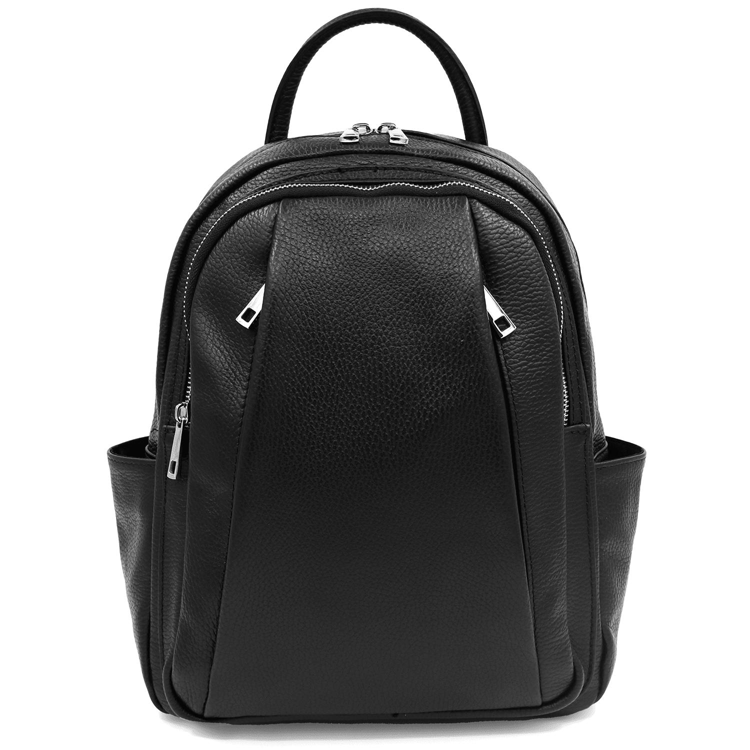 Elada természetes bőr hátizsák - fekete