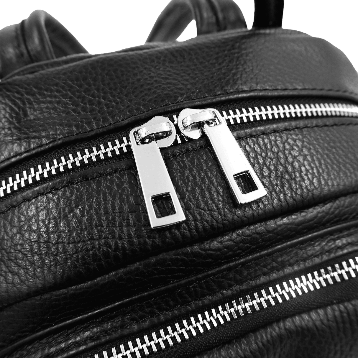 Elada természetes bőr hátizsák - fekete