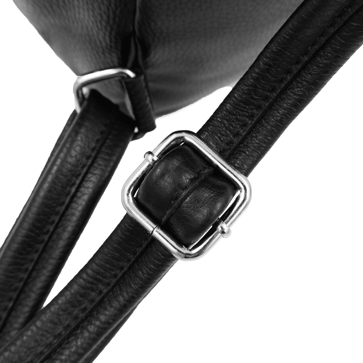 Elada természetes bőr hátizsák - fekete