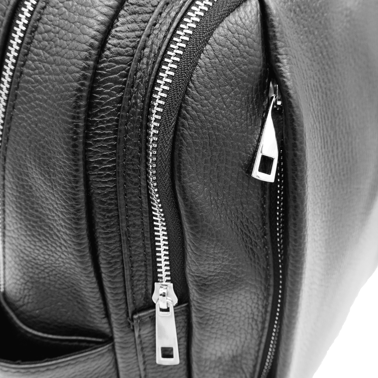 Elada természetes bőr hátizsák - fekete