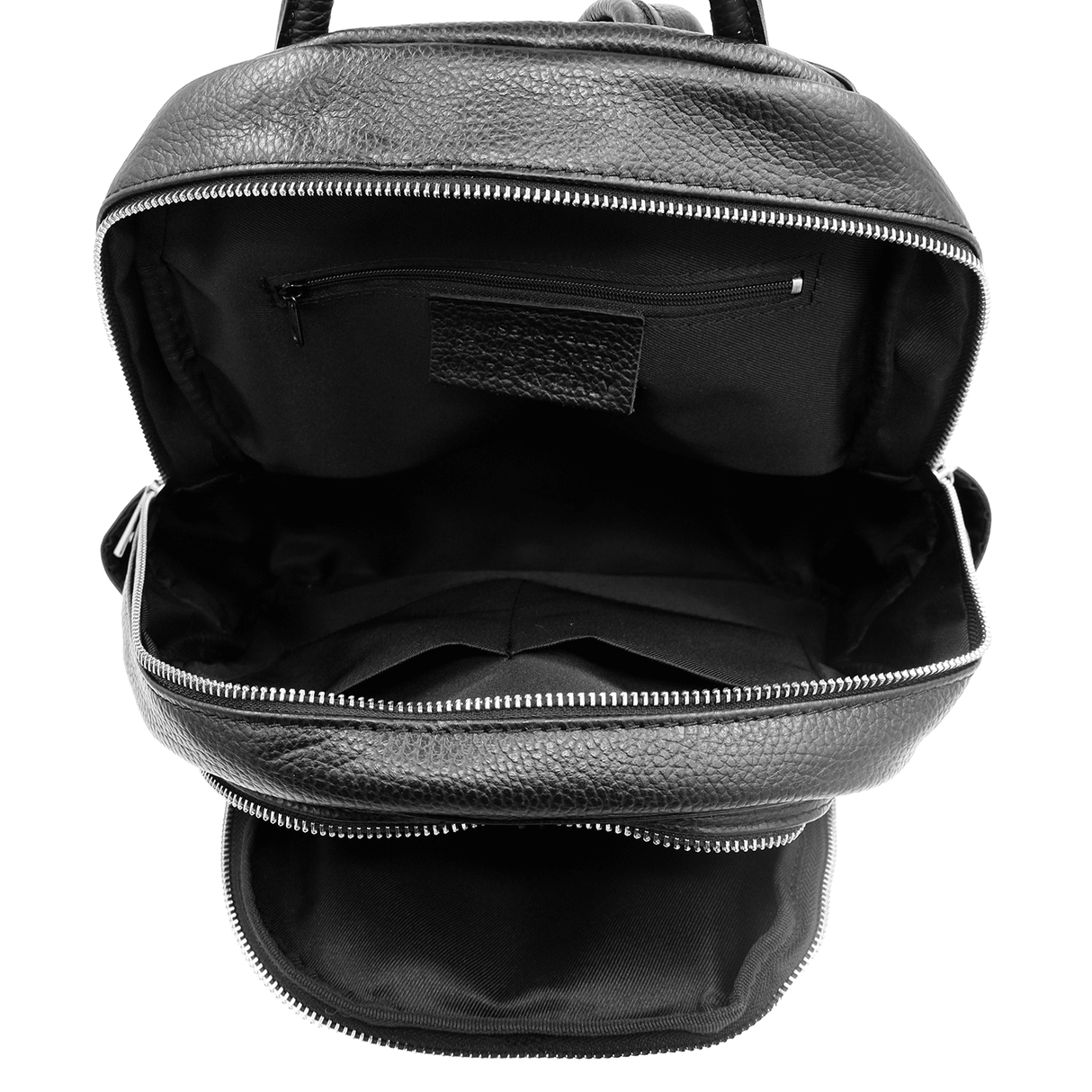 Elada természetes bőr hátizsák - fekete