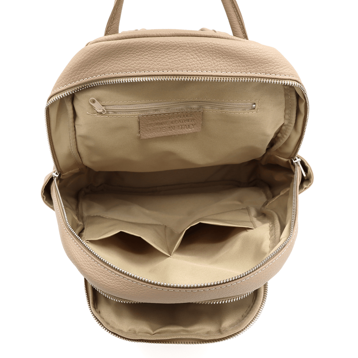 Elada természetes bőr hátizsák - világosbarna