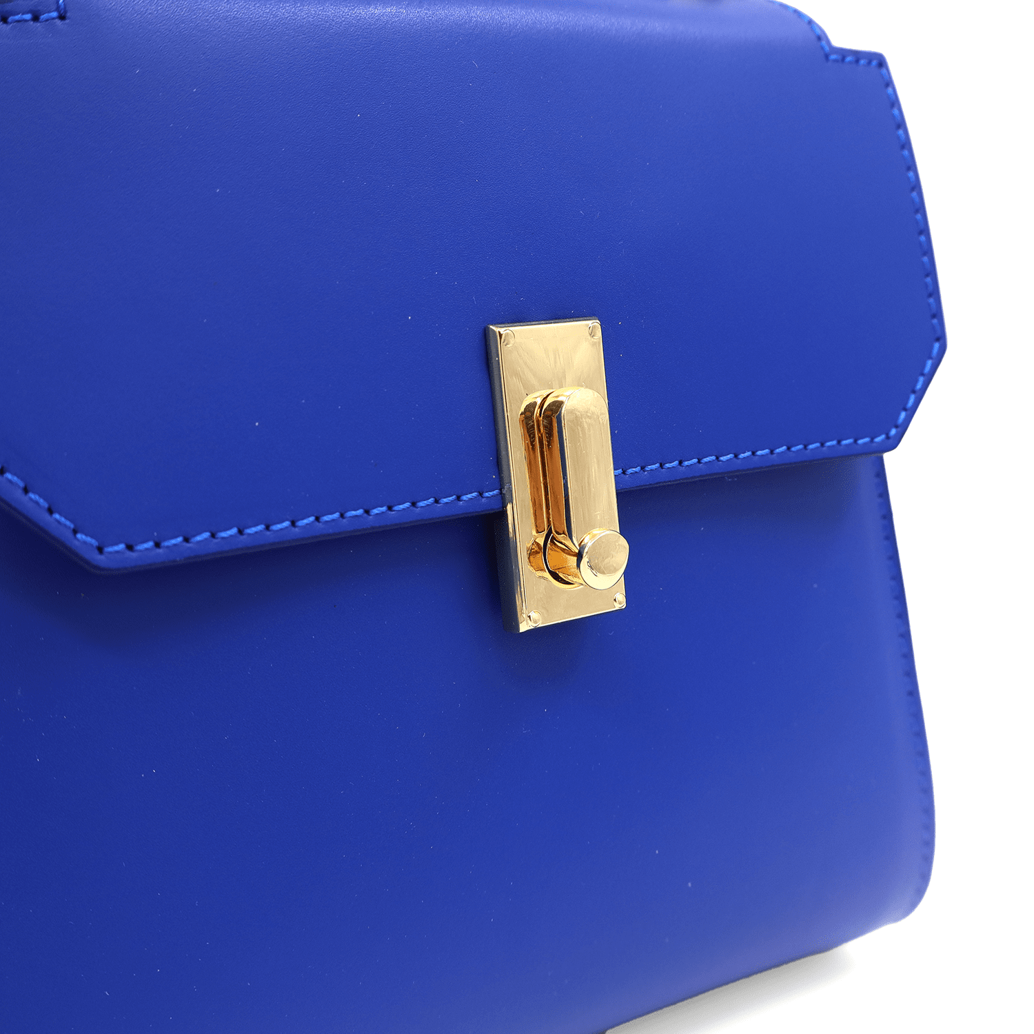 Veronica természetes bőr női táska - kék