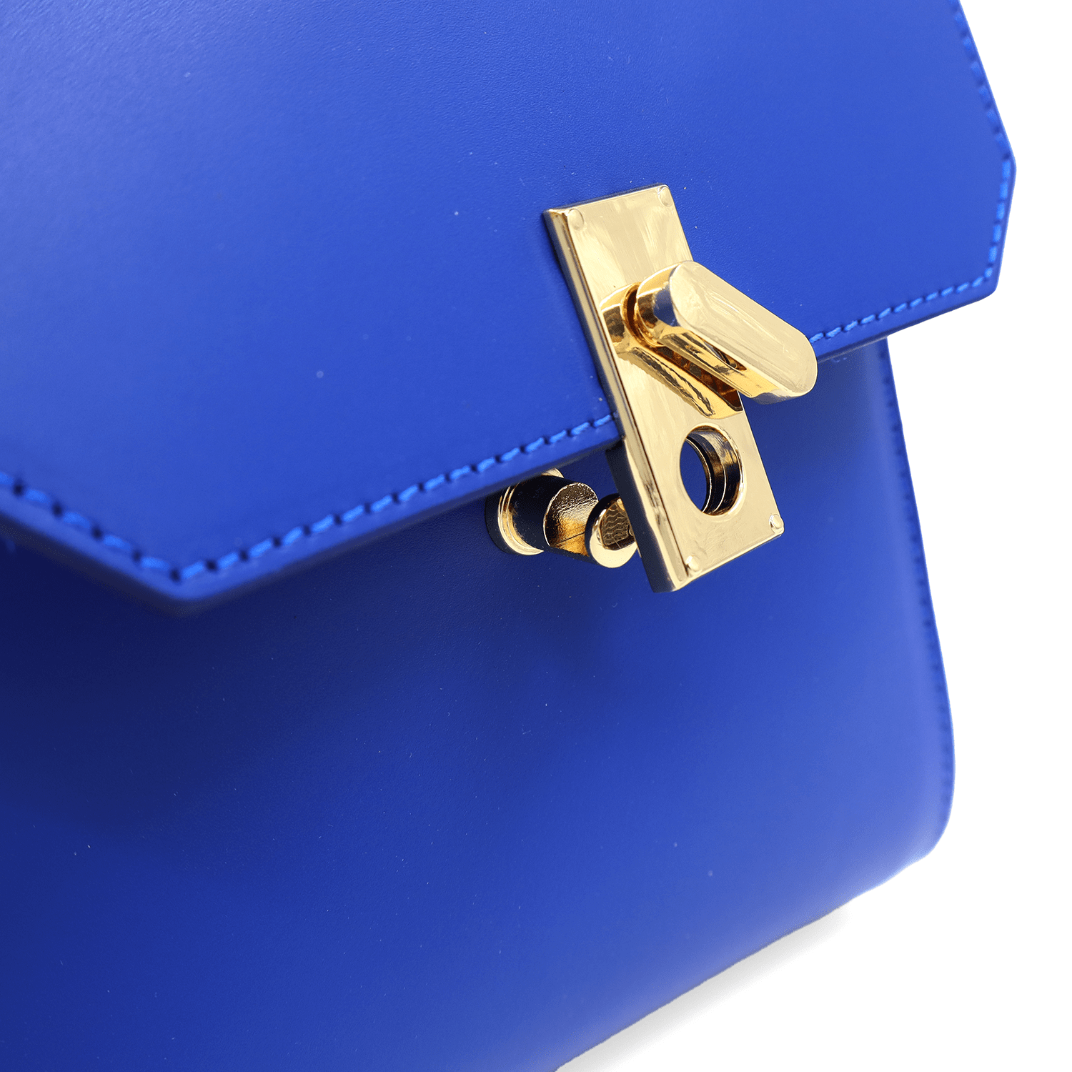 Veronica természetes bőr női táska - kék