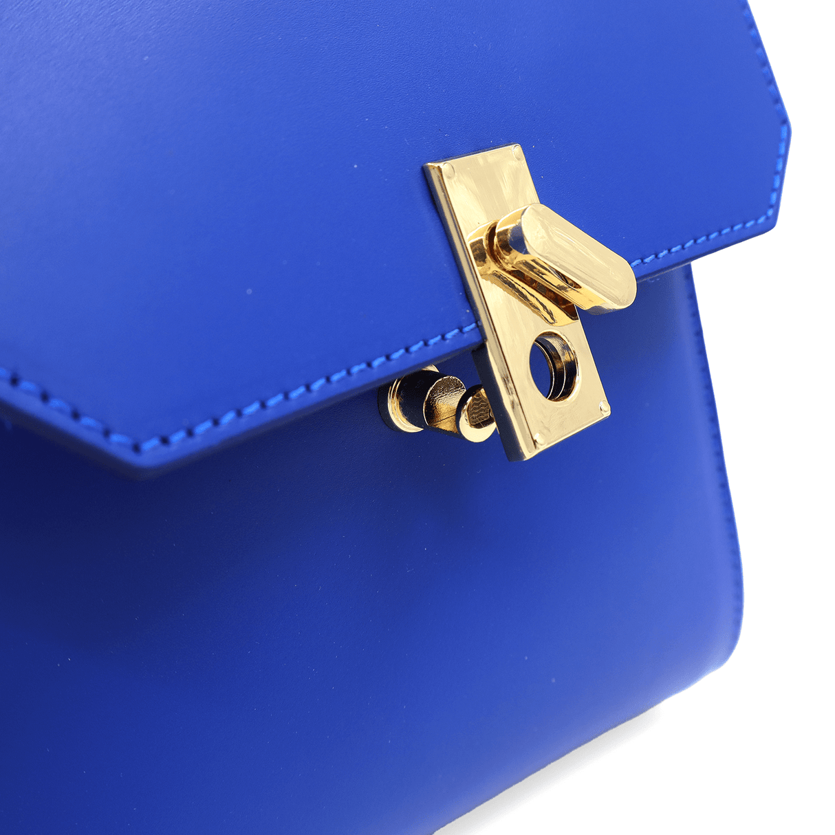 Veronica természetes bőr női táska - kék