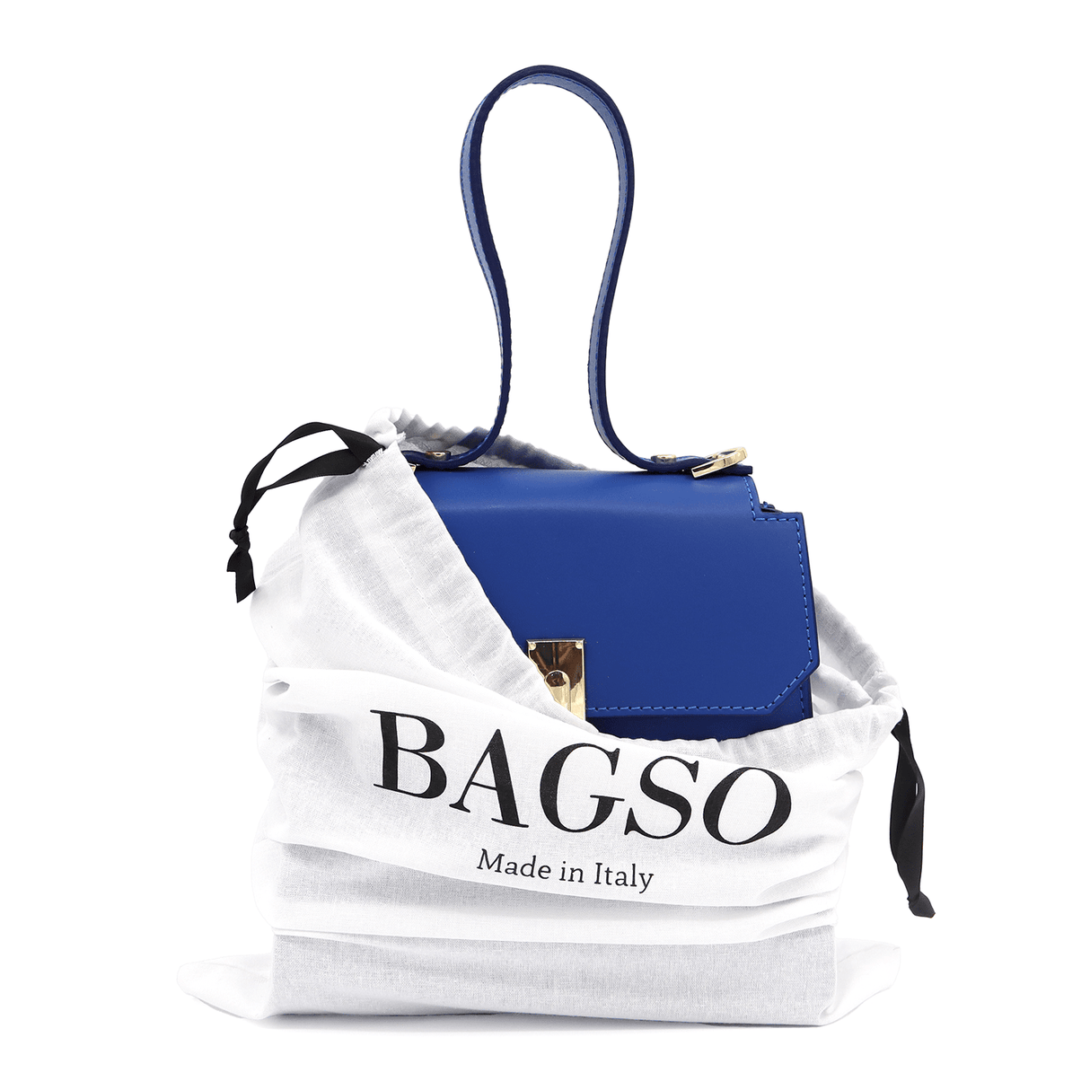 Veronica természetes bőr női táska - kék