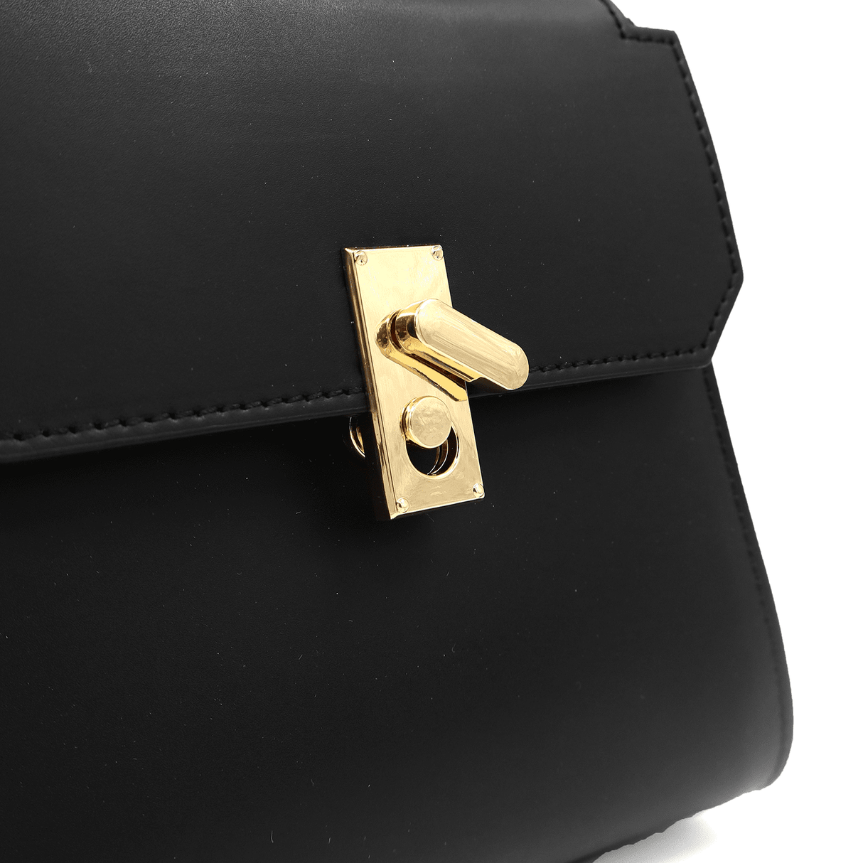 Veronica természetes bőr női táska - fekete