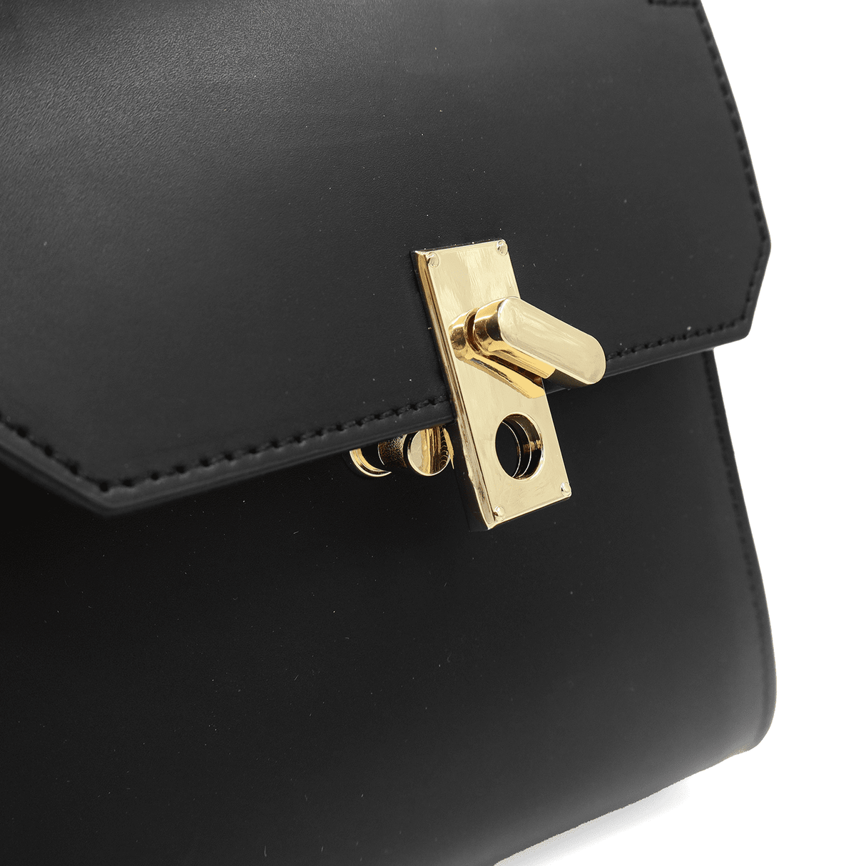 Veronica természetes bőr női táska - fekete