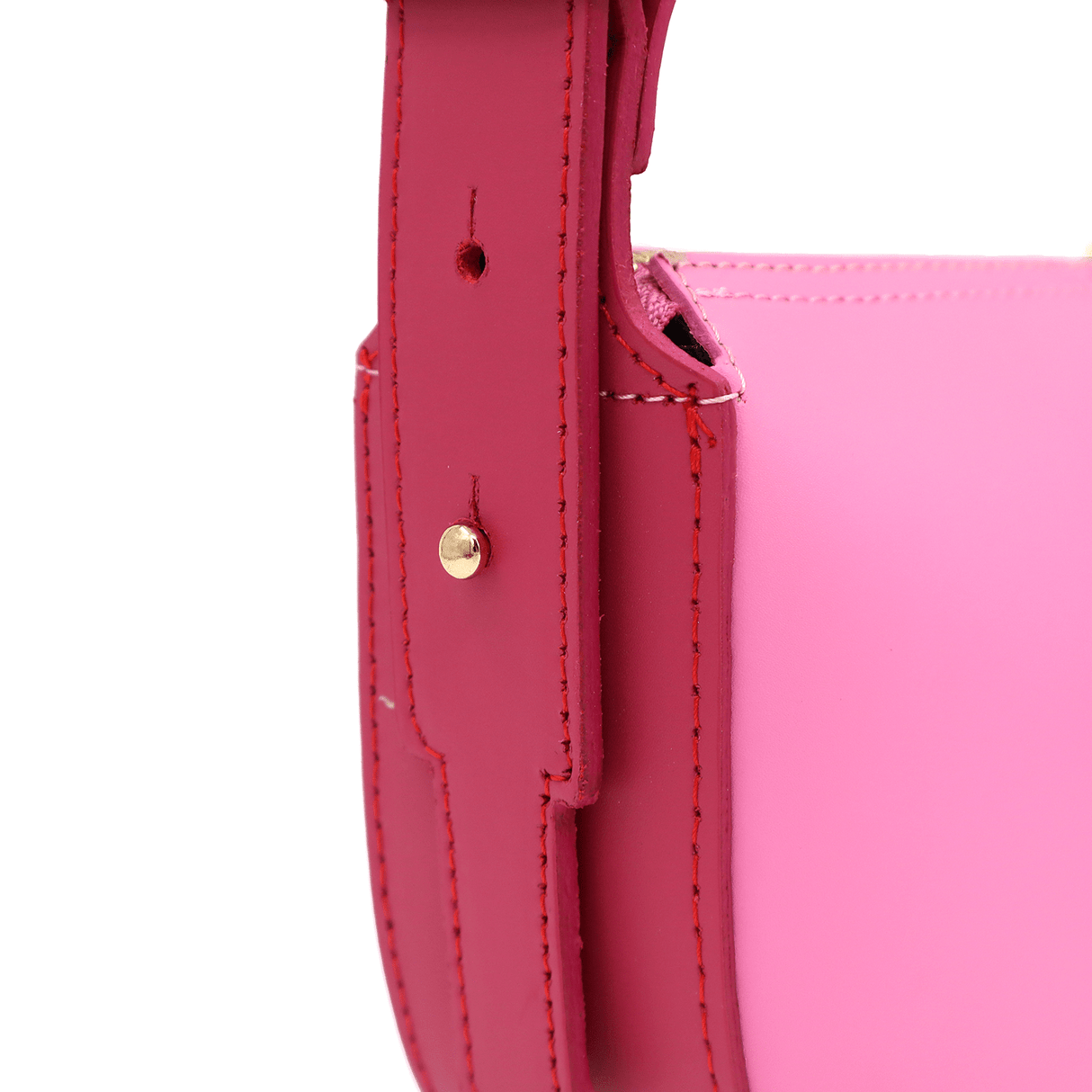 Válltáska 2 fogantyúval természetes bőrből Erica - rózsaszín/fukszia
