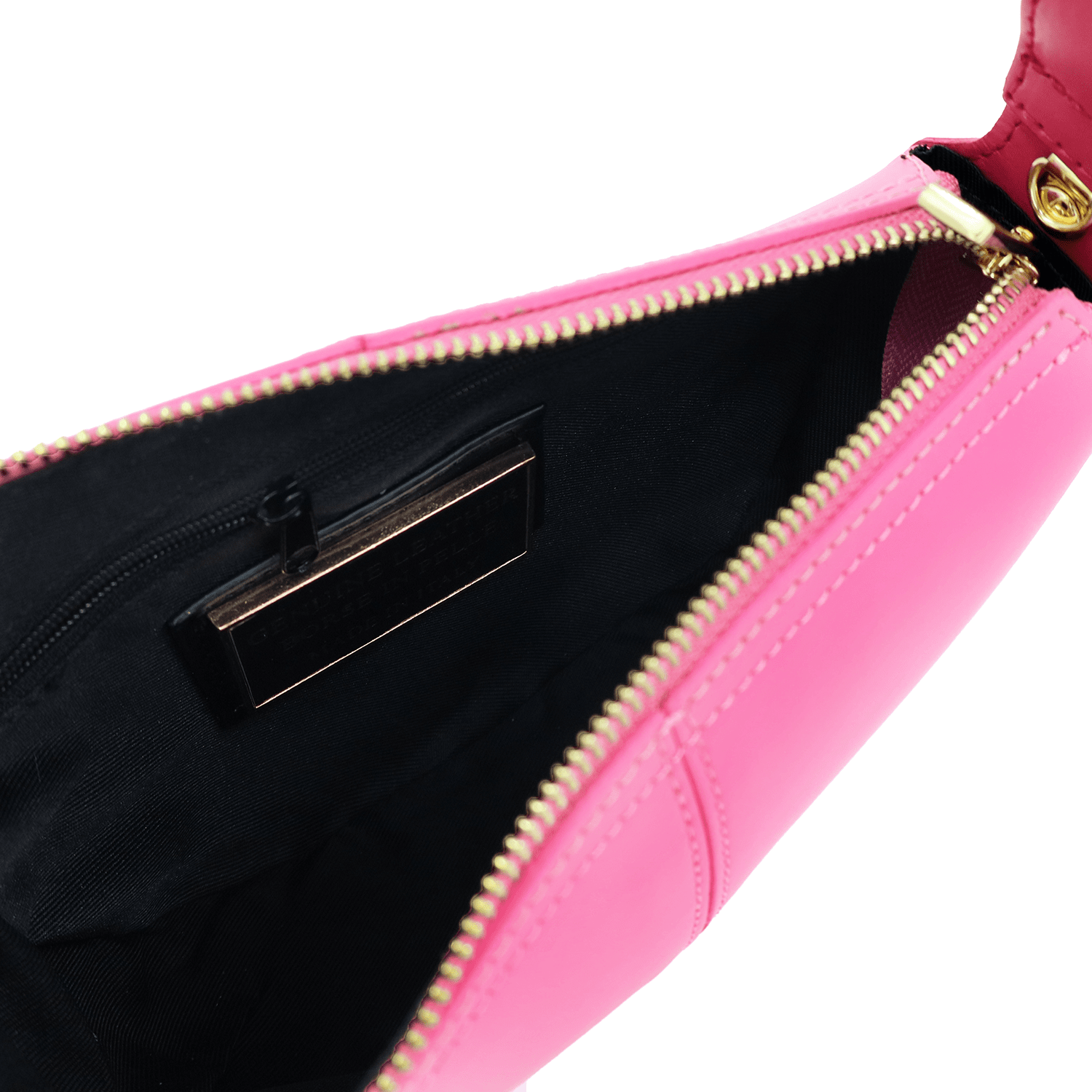 Válltáska 2 fogantyúval természetes bőrből Erica - rózsaszín/fukszia