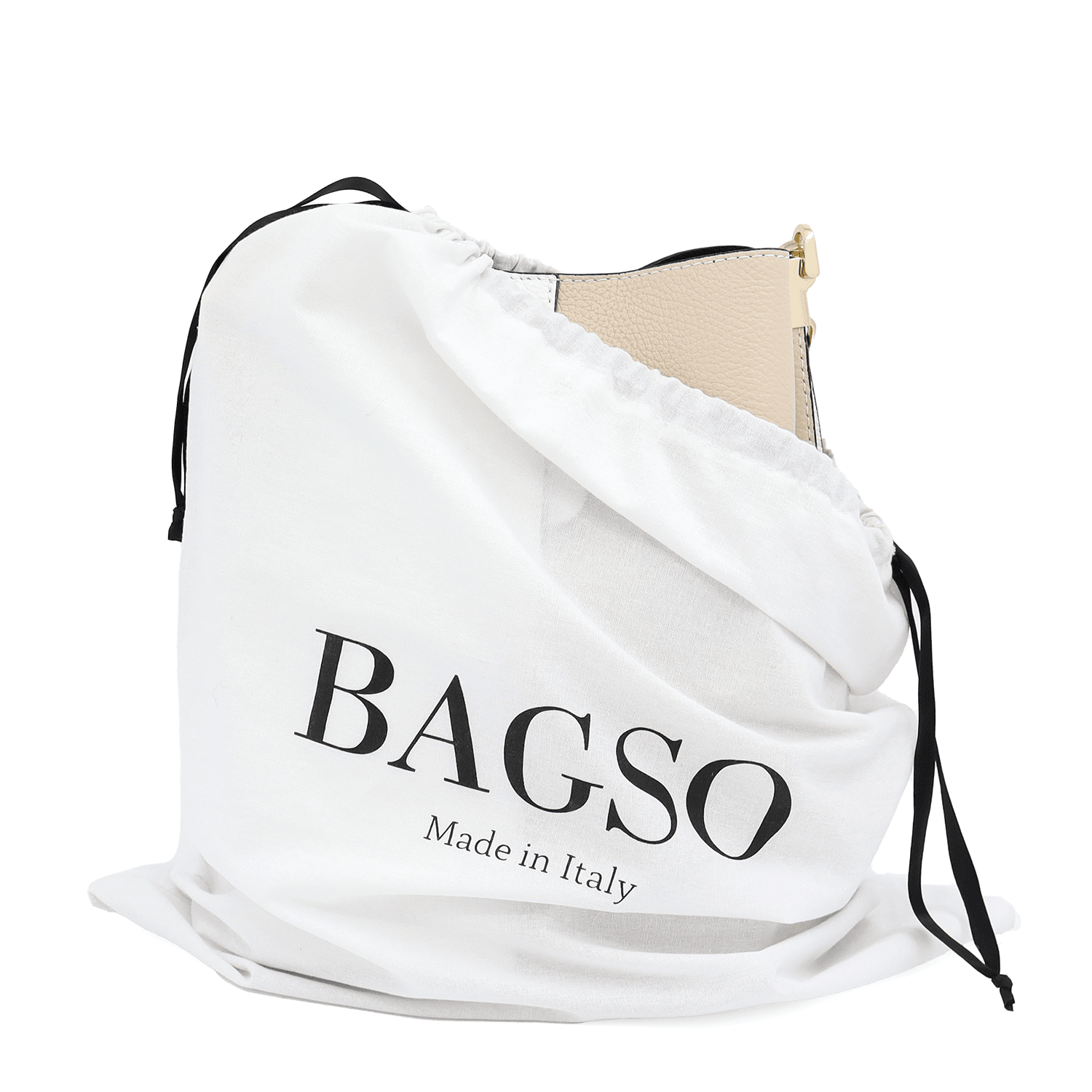 Női táska természetes bőrből, 2 fogantyúval Alba - fehér/bézs