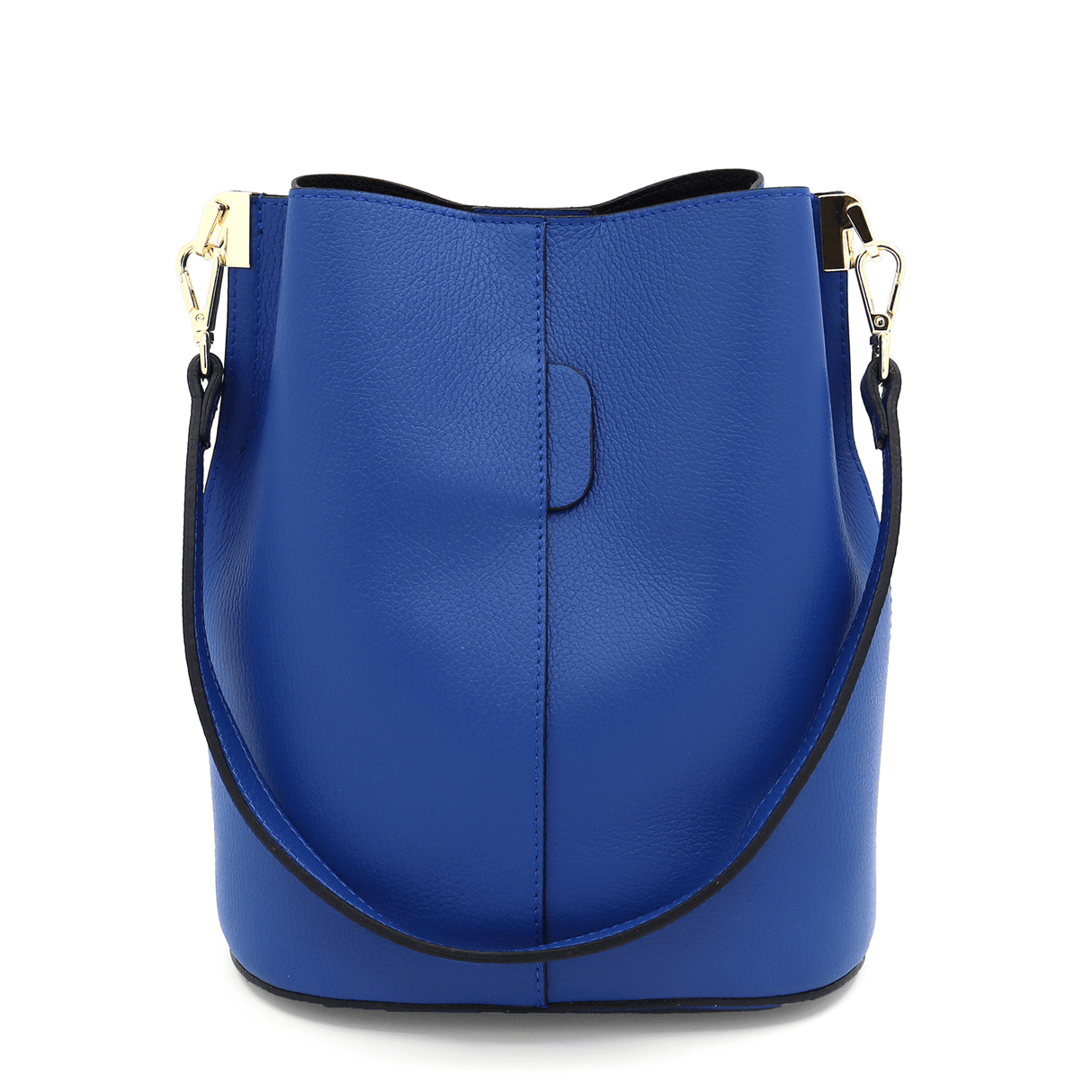 Női táska természetes bőrből, 2 fogantyúval Alba - sötétkék