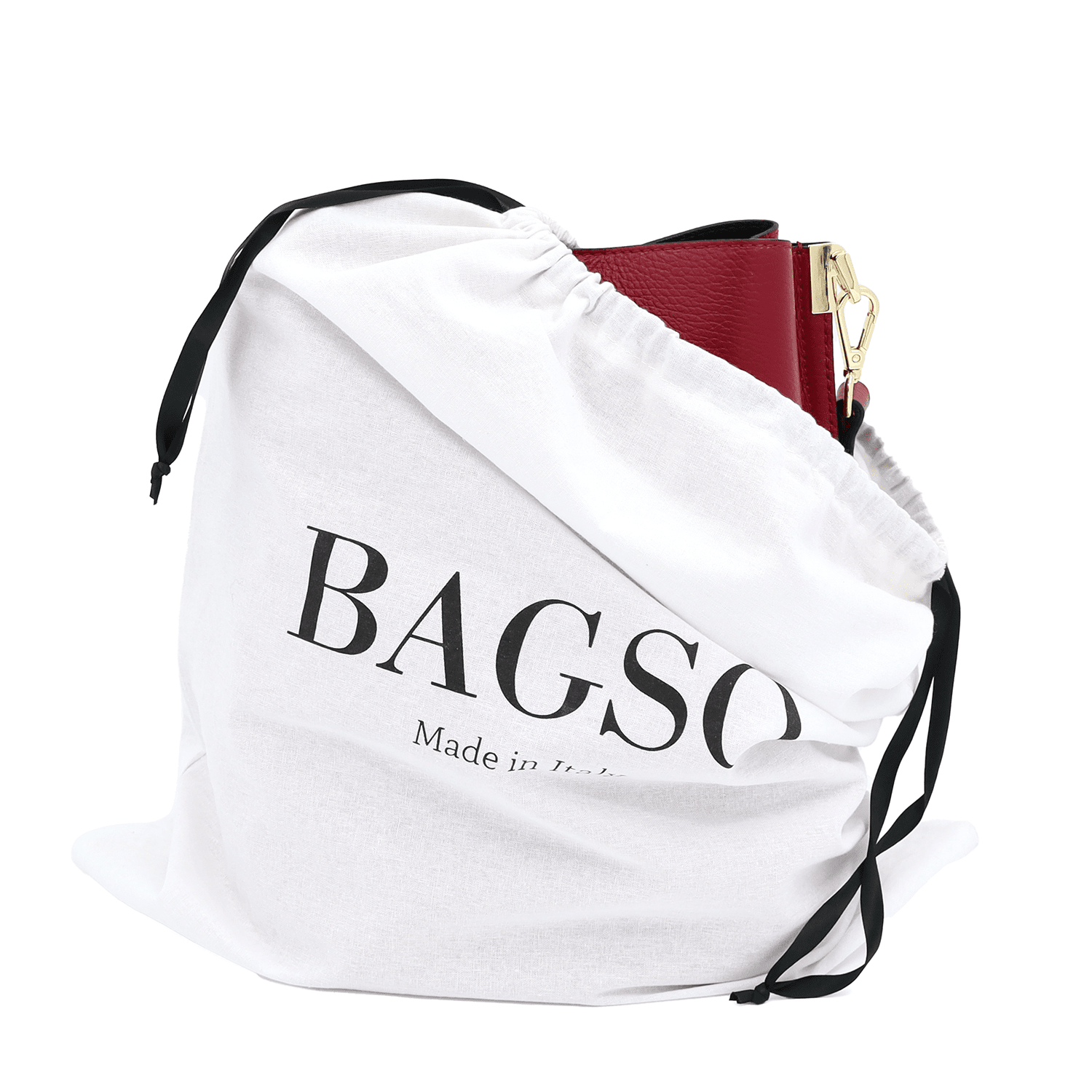 Női táska természetes bőrből, 2 fogantyúval Alba - sötétvörös