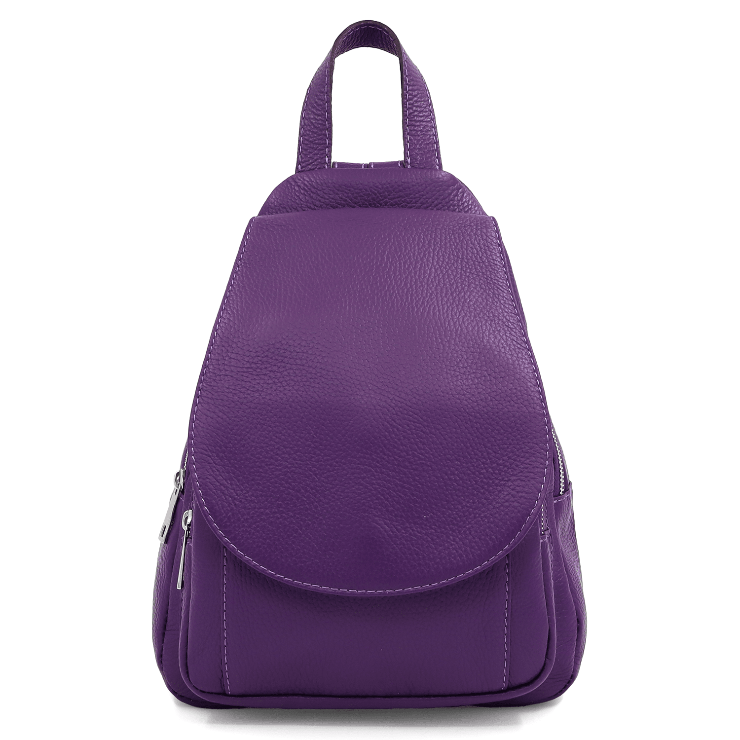 Női hátizsák természetes bőrből - lila
