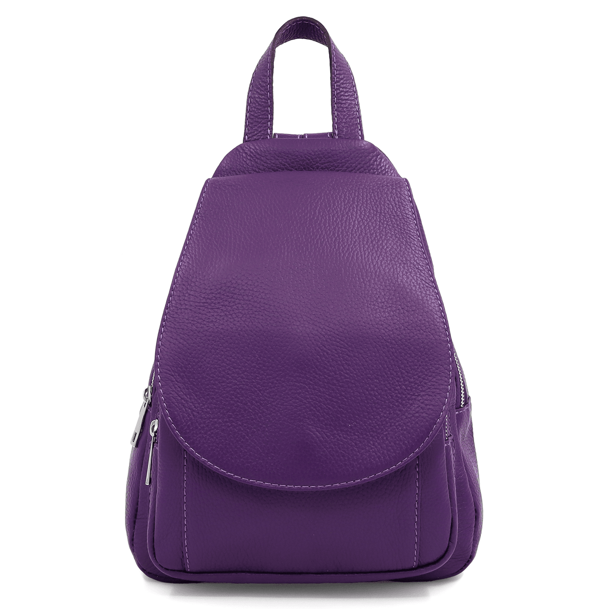 Női hátizsák természetes bőrből - lila