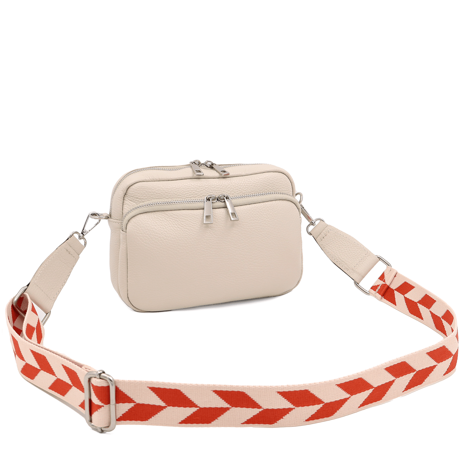 Antonia természetes bőr válltáska - bézs