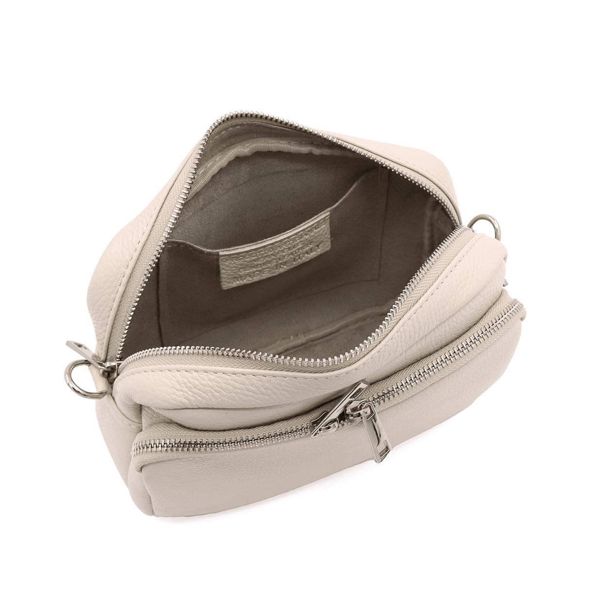 Antonia természetes bőr válltáska - bézs