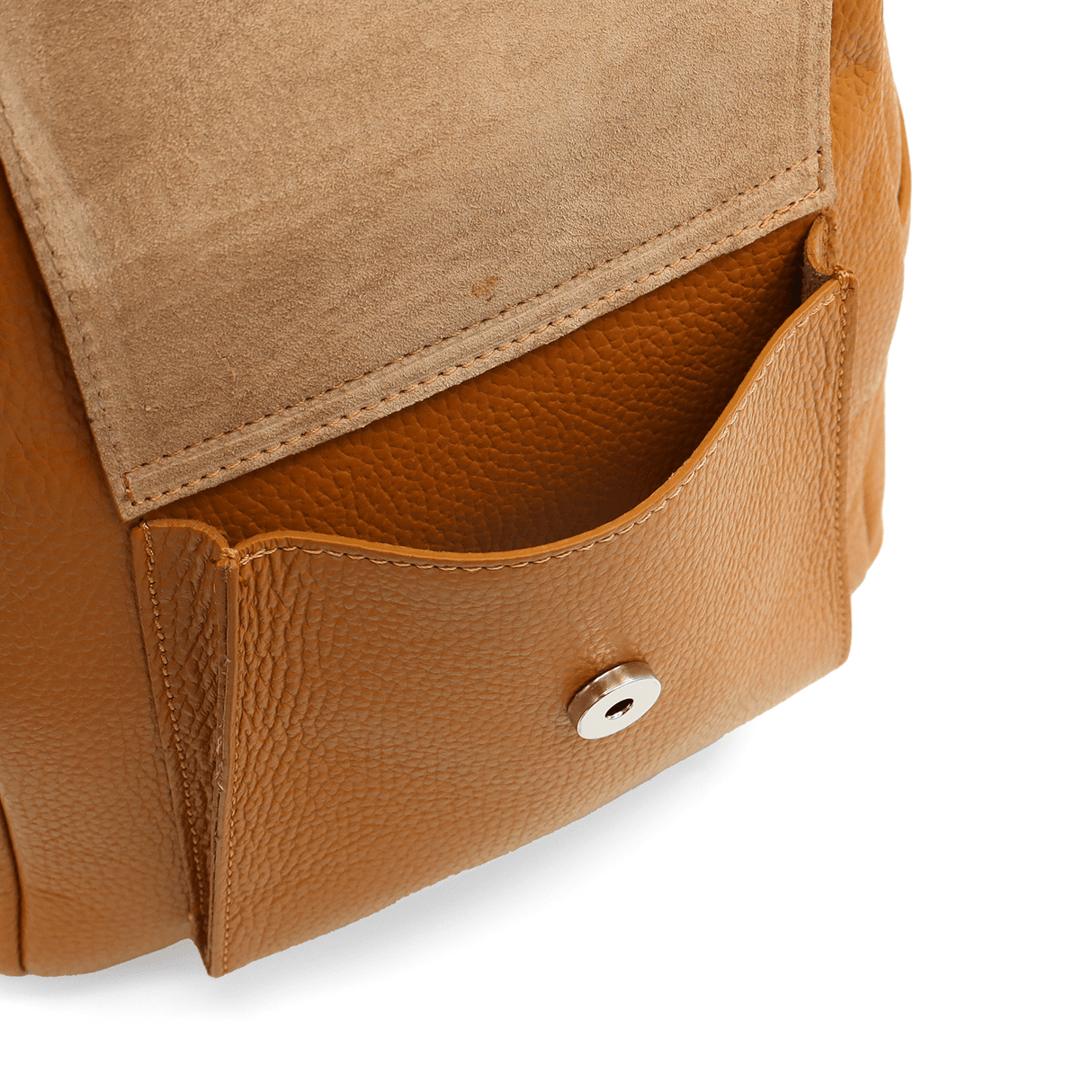 Női hátizsák természetes bőrből - cserépbarna