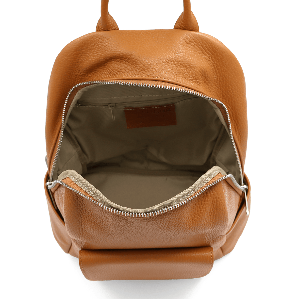 Női hátizsák természetes bőrből - cserépbarna