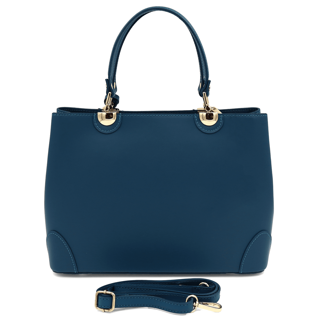 Női táska természetes bőrből Alika - kék