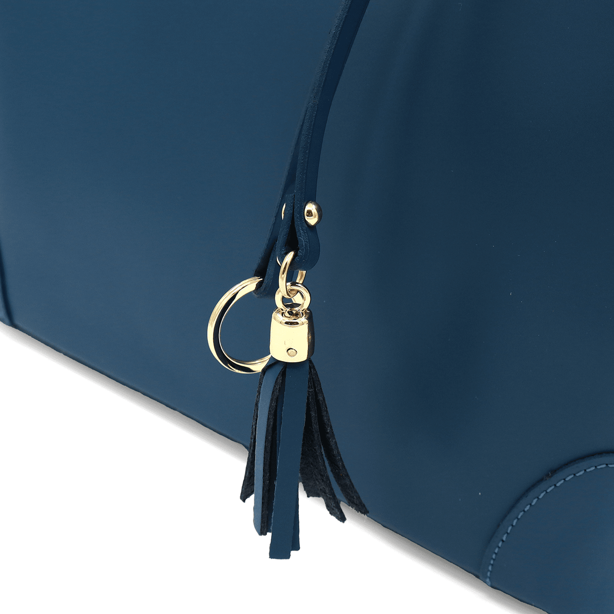 Női táska természetes bőrből Alika - kék